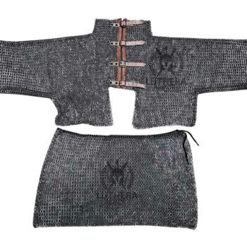 Chainmail Half Hauberk with Skirt 9MM Flat Ring Riveted With Solid Ring