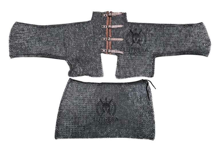 Chainmail Half Hauberk with Skirt 9MM Flat Ring Riveted With Solid Ring