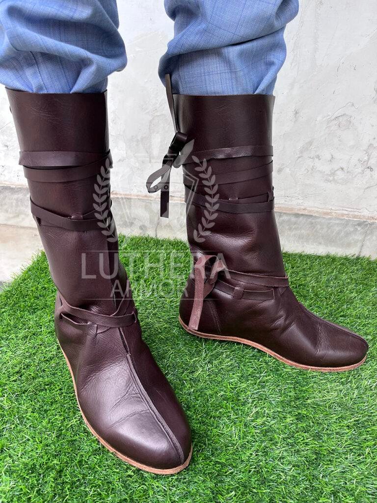 Viking Leather Boots Oseberg Brown