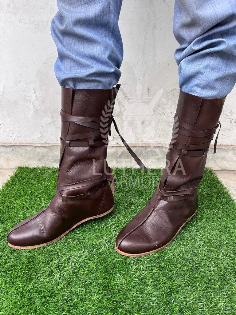 Viking Leather Boots Oseberg Brown