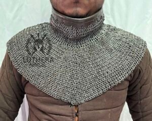 Chainmail Standard - Mild Steel Flat Rings Alternating Solid Ring Dome Riveted