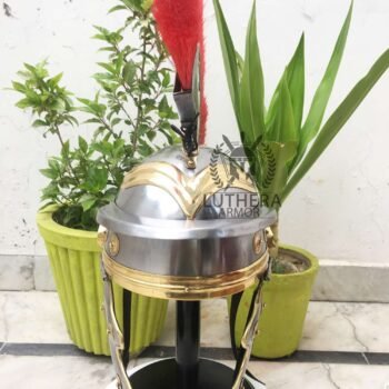 Roman centurion Helmet with Red Color plume for adult size Helmet