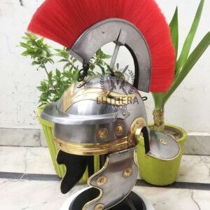 Roman centurion Helmet with Red Color plume for adult size Helmet