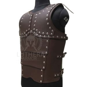 Greek Leather Armour Breastplate with removeble spaulders