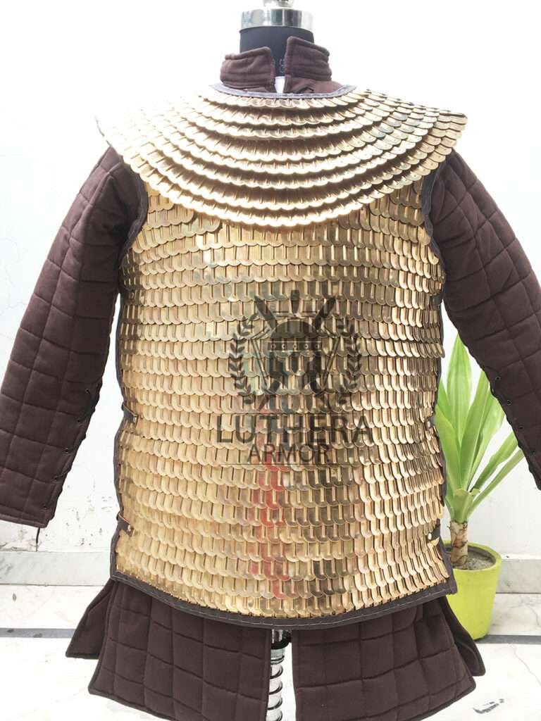 Brass Scale Armour ,Lorica squamata to the Romans, Greek Scale Armor, Scale armor
