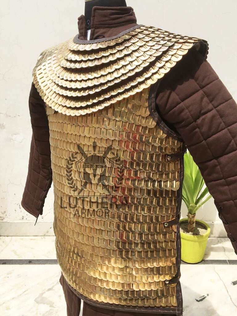 Brass Scale Armour ,Lorica squamata to the Romans, Greek Scale Armor, Scale armor