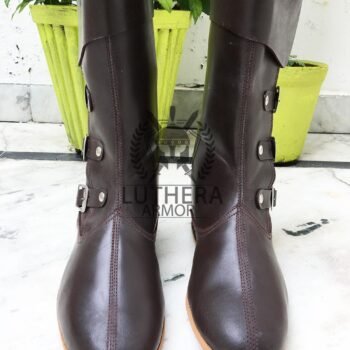 Medieval Boots Middle Ages Three Buckle