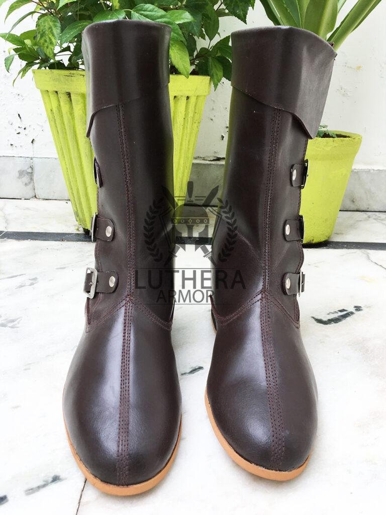 Medieval Boots Middle Ages Three Buckle