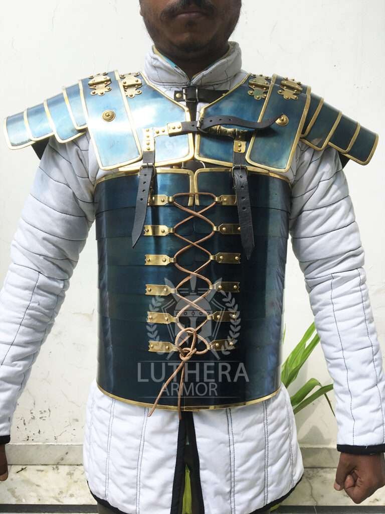 Roman Lorica Segmentata Blue Anitc 1.2MM Steel
