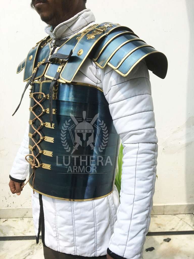 Roman Lorica Segmentata Blue Anitc 1.2MM Steel