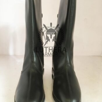 Medieval Peaked Boots (Poulaines) three buckles dark brown