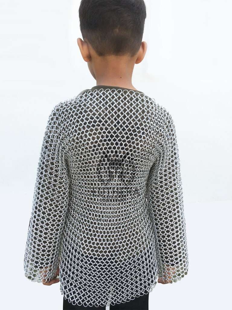 Butted Chainmail Shirt For 10-15 yrs child Aluminum 10MM – 16 Gauge