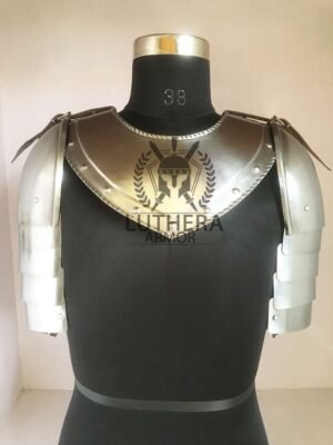 Medieval Gorget Spaulders , Iron Arm Shoulder Set