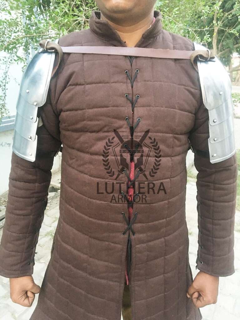 Medieval Pauldrons arm Simple XIV Century Steel Pauldrons