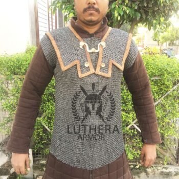 Chainmail Roman Lorica Hamata – 6MM Flat Rings Riveted Alternating Solid Rings