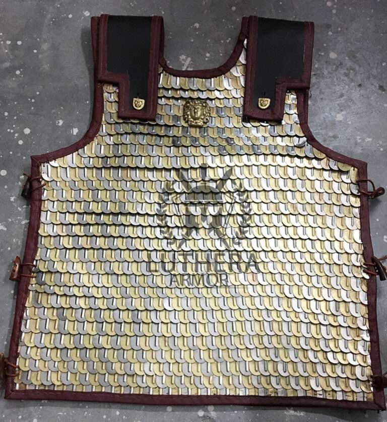 Brass Scale Lorica Squamata For Reenactment 36x26 MM