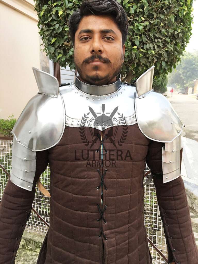 Medieval Gorget paulders Arm & Shoulder Set