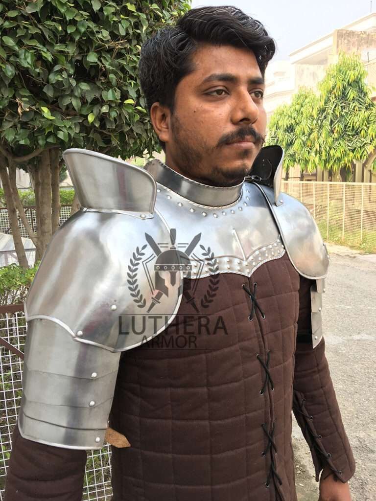 Medieval Gorget paulders Arm & Shoulder Set