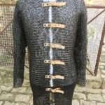 Chainmail Hauberk 9mm Flat Ring Riveted with Solid Ring
