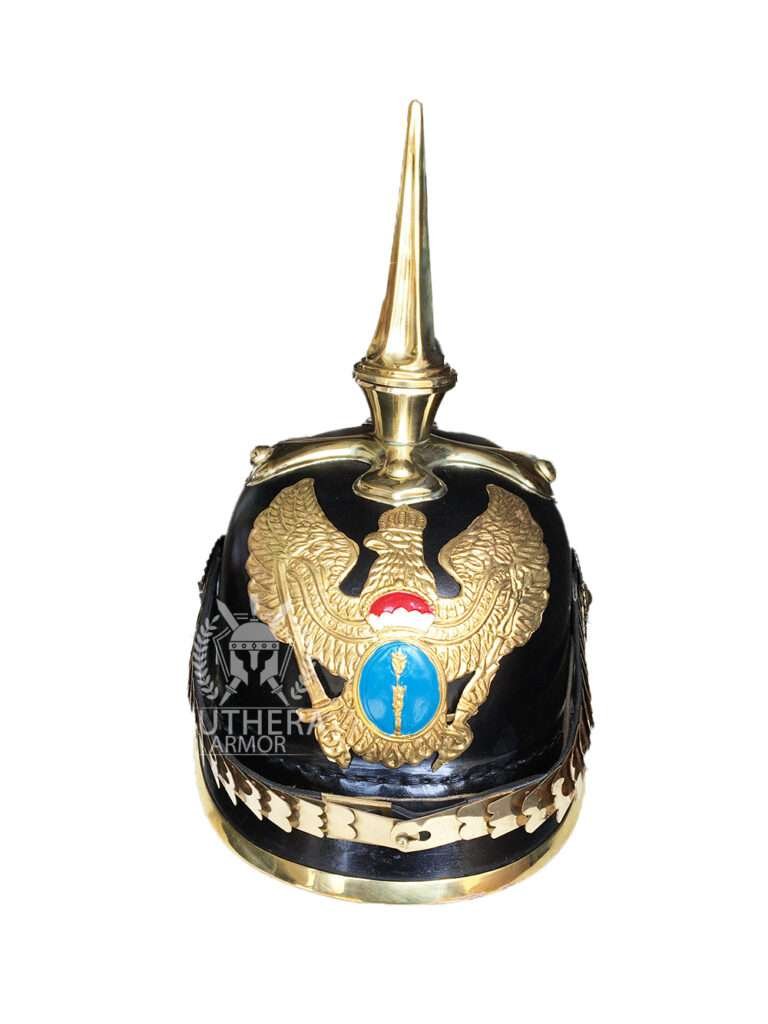 German Pickelhaube Helmet Leather Pickelhauben