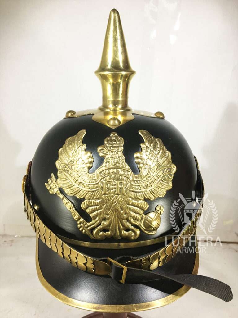 German Pickelhaube Imperial Prussian Helmet German Helmet Black Color
