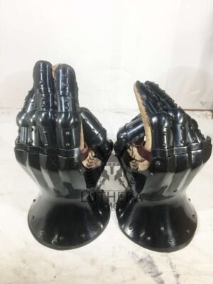 Medieval gauntlets , Functional Large gauntlets , 16G Steel Princely Hourglass Gauntlets - Image 5