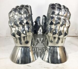 14th Century Hourglass Gauntlets – 18 Gauge Steel