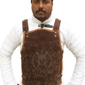 Mercenary Leather Body Armor Brown Weave