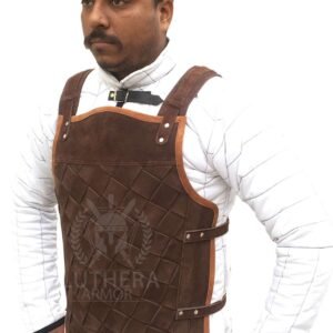 Mercenary Leather Body Armour Brown Weave Larp