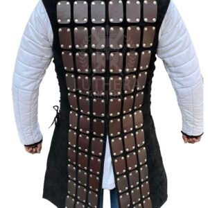 Leather Brigantine – Adventurer, in short, men larp & sca leather body armor