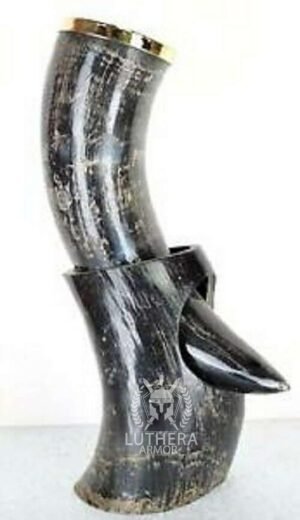 New Ox ceremonial Viking drinking horn with Horn stand