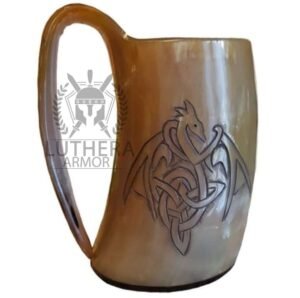 Handcrafted Dragon Horn Mug, Viking Drinking Horn Mug for adult, Beer Stein, Handmade Horn Mugs