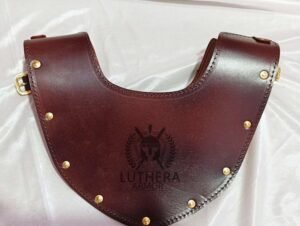 Medieval Templar Knight Marius Crusader Leather Gorget Neck Armor Historical - Image 3