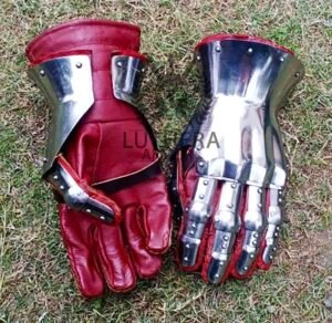 Medieval gauntlets , Functional Large gauntlets , 16G Steel Princely Hourglass Gauntlets - Image 2