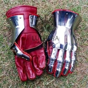 Medieval gauntlets , Functional Large gauntlets , 16G Steel Princely Hourglass Gauntlets