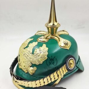 German Pickelhaube Imperial Prussian Helmet German Helmet Green Color