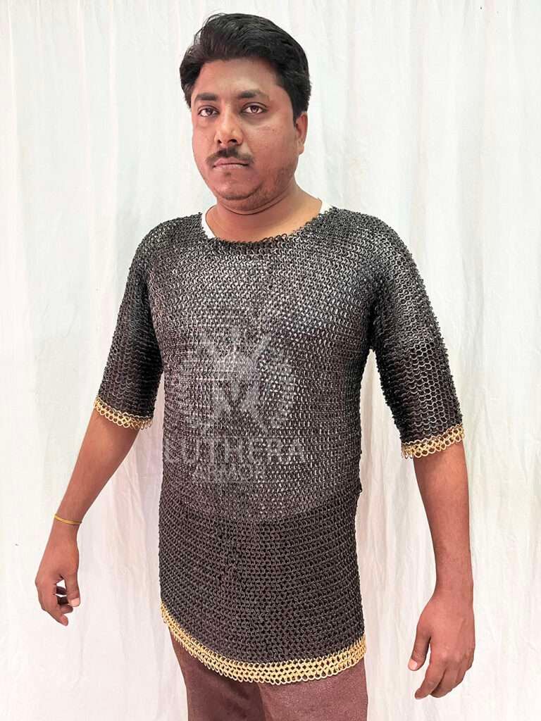 Chainmail Shirt - Mild Steel Round Ring Dome Riveted
