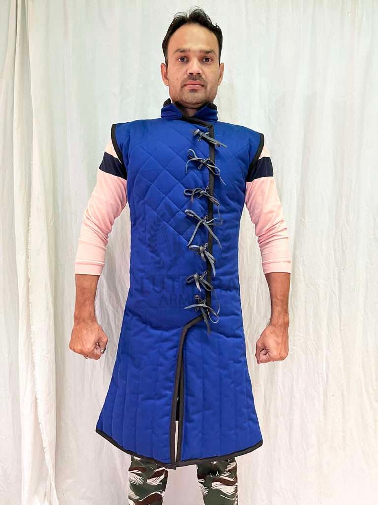 Renaissance Gambeson For LARP and Medieval Events | Medieval Sleeveless Gambeson of XI-XV Centuries | Padded Jacket Armor For Christmas Gift