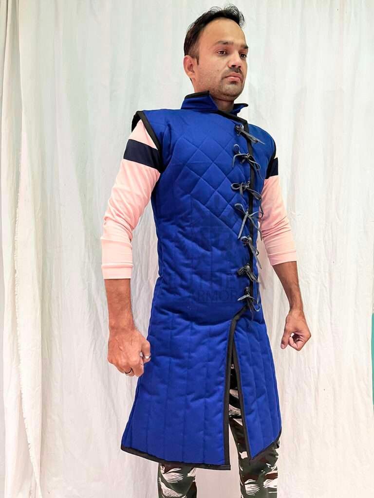 Renaissance Gambeson For LARP and Medieval Events | Medieval Sleeveless Gambeson of XI-XV Centuries | Padded Jacket Armor For Christmas Gift