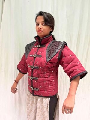 Medieval Chainmail Armor Reenactment Female Gambeson | Medieval Viking Gambeson | Theater And Drama Cosplay Costume For Christmas GIft