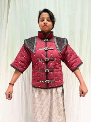 Medieval Chainmail Armor Reenactment Female Gambeson | Medieval Viking Gambeson | Theater And Drama Cosplay Costume For Christmas GIft - Image 2