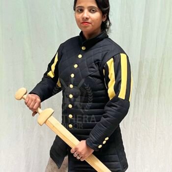 Medieval Padded Gambeson Black