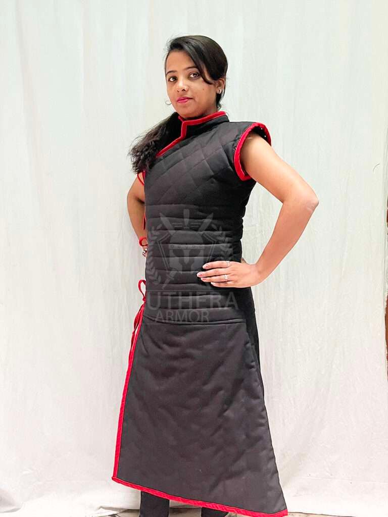 Renaissance SleeveLess Gambeson | Woman Armor Costume | Knight Worrior Tail Coats | Norman Viking Larp Female Jacket For Christmas Gift