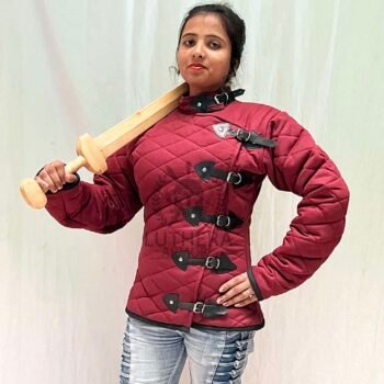 Medieval Gambeson Wine Color for Renfaire Events