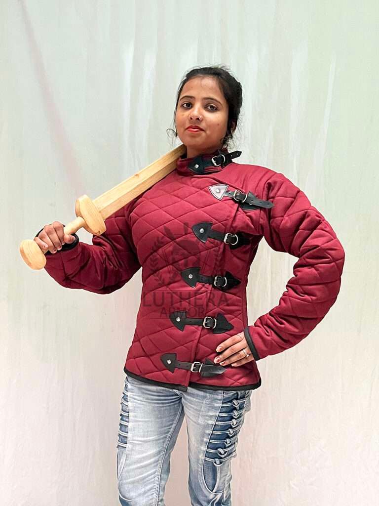 Medieval Gambeson Wine Color for Renfaire Events