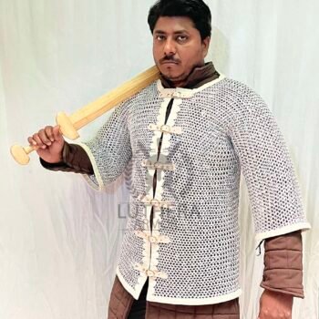 Aluminum Chainmail Hauberk 10MM Flat Ring Riveted with Solid Ring