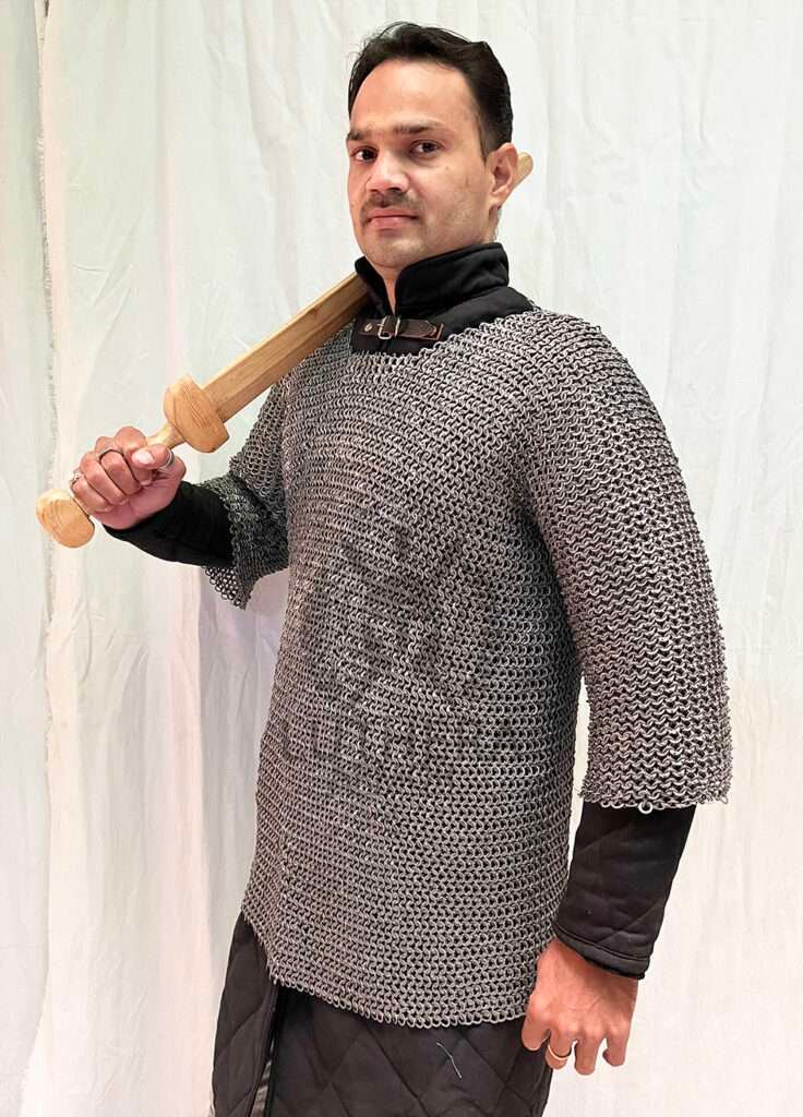 Chainmail Shirt - Mild Steel Flat Ring Dome Riveted Solid Rings