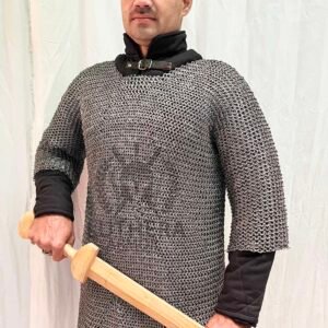 Chainmail Shirt – Mild Steel Flat Ring Dome Riveted Solid Rings