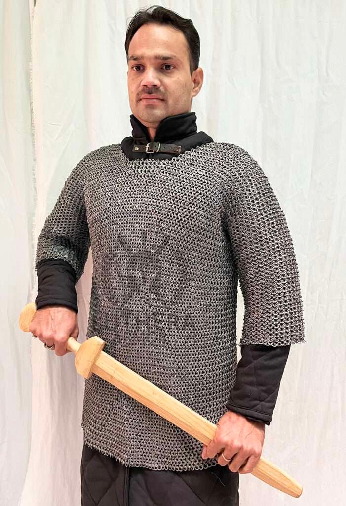 Chainmail Shirt – Mild Steel Flat Ring Dome Riveted Solid Rings