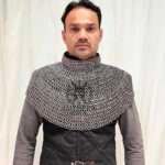 Stainless Steel Chainmail Collar 9MM Flat Ring Riveted Bishop Mantle